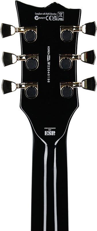 ESP LTD EC-1000T CTM Traditional Series Evertune Electric Guitar, Black, Headstock Straight Back