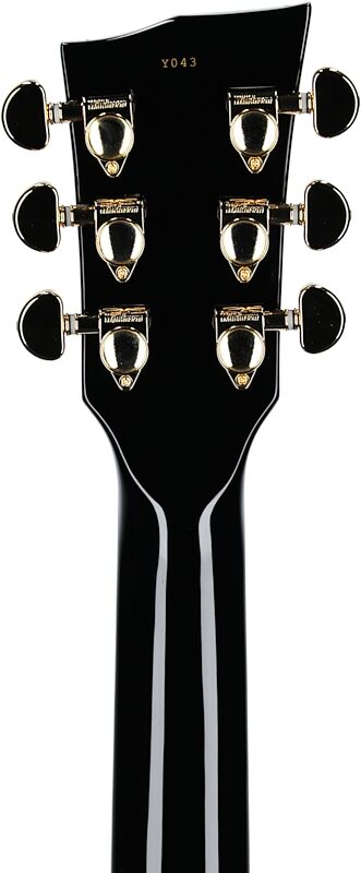 Dunable DE Yeti Electric Guitar (with Gig Bag), Gloss Black, Headstock Straight Back