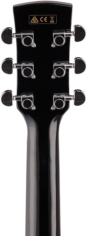 Ibanez PF15ECE Dreadnought Acoustic-Electric Guitar, Black, Headstock Straight Back