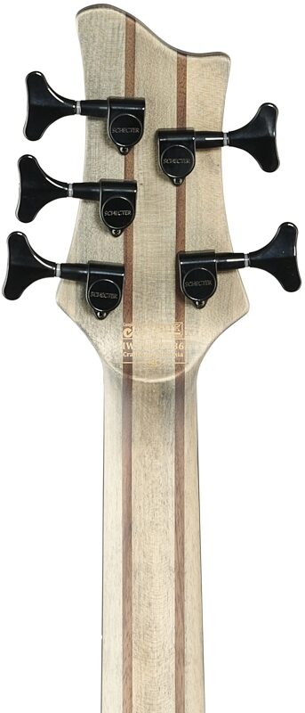 Schecter Riot-5 Electric Bass, Left-Handed (5-String), Satin Aurora Burst, Headstock Straight Back