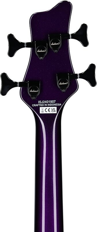 Jackson X Series Spectra SBX IV Electric Bass, Deep Purple, Headstock Straight Back