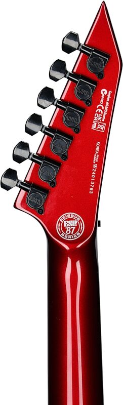 ESP LTD Horizon Custom 87 Electric Guitar, Candy Apple Red, Headstock Straight Back
