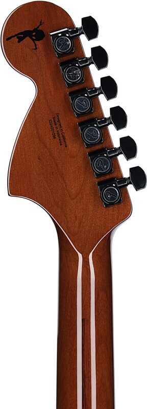 Fender Tom DeLonge Starcaster Electric Guitar, Satin Shell Pink, Headstock Straight Back