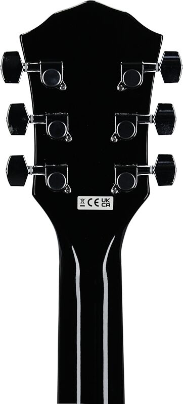 Fender FA-125CE Acoustic-Electric Guitar, Black, Headstock Straight Back