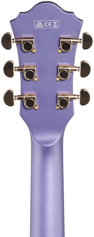 Ibanez AS73G Artcore Semi-Hollowbody Electric Guitar, Metallic Purple Flat, Headstock Straight Back