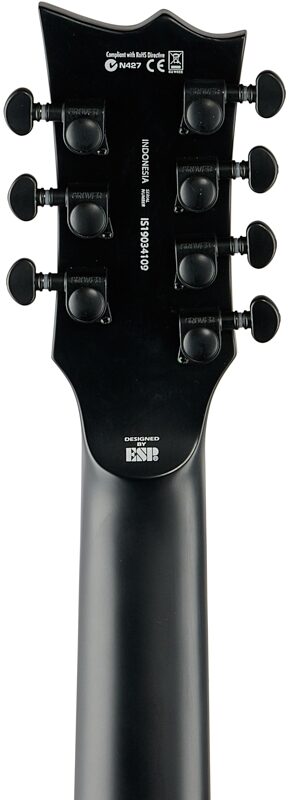 ESP LTD EC-407 Electric Guitar, 7-string, Black Satin, Headstock Straight Back