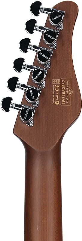 Schecter Traditional Van Nuys Electric Guitar, Left-Handed, Natural Ash, Headstock Straight Back