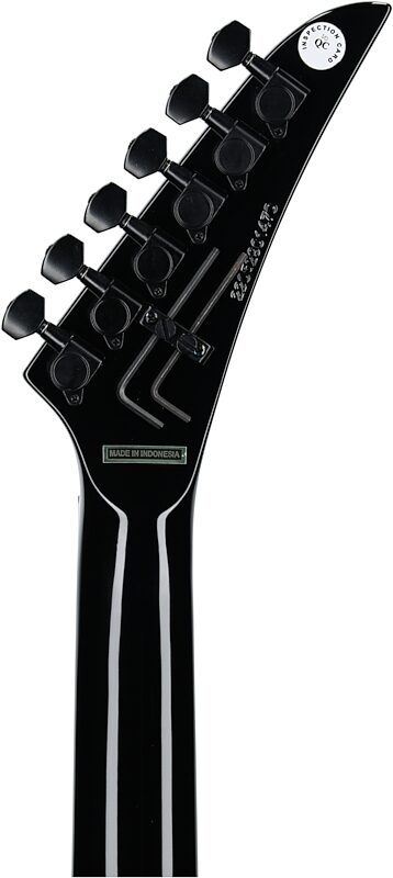 Kramer SM-1 Figured Left-Handed Electric Guitar, Black Denim Perimeter, Headstock Straight Back