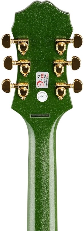 Epiphone Emperor Swingster Electric Guitar, Forest Green Metallic, Headstock Straight Back