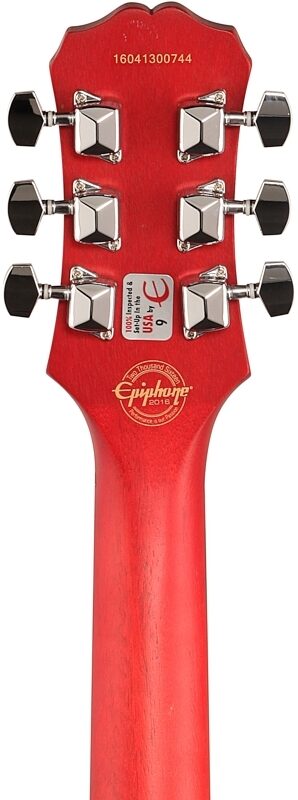 Epiphone Les Paul Special VE Electric Guitar, Vintage Cherry Sunburst, Headstock Straight Back