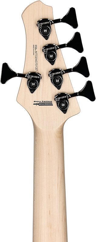 MTD Kingston Super 5 Bass Electric Bass, 5-String (with Maple Fingerboard), Black, Headstock Straight Back