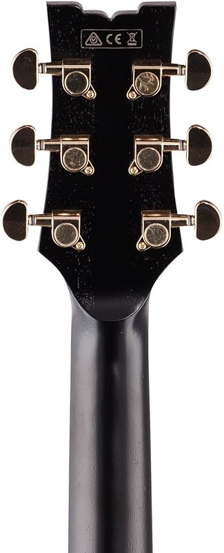 Ibanez John Scofield JSM20 Semi-Hollowbody Electric Guitar (with Case), Black, Headstock Straight Back