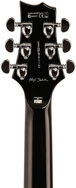 ESP LTD Alex Skolnick AS-1FR FM Electric Guitar, Black Aqua Sunburst, Headstock Straight Back
