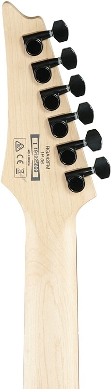 Ibanez RGA42FM Electric Guitar, Transparent Gray Flat, Headstock Straight Back