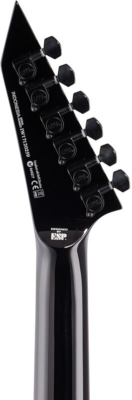 ESP LTD EX-200 Electric Guitar, Black, Headstock Straight Back