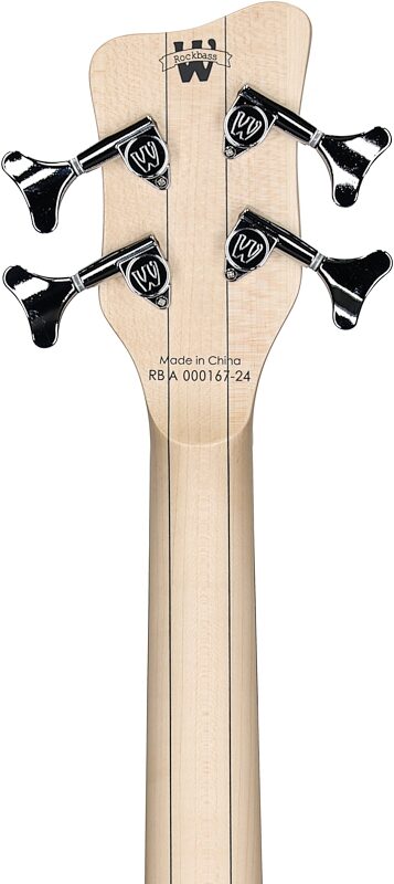 Warwick RockBass Corvette Basic 4 Active Electric Bass, Ocean Blue, Headstock Straight Back