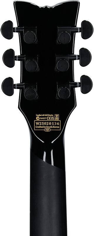 Schecter Solo II Przym Palladium Electric Guitar, Left-Handed, Gloss Black, Headstock Straight Back