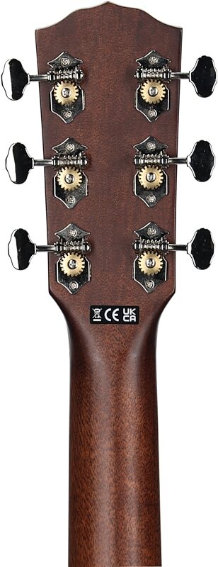 Fender Paramount PD-220E Dreadnought Acoustic-Electric Guitar (with Case), Three-Tone Vintage Sunburst, Open Box (Very Good), Headstock Straight Back