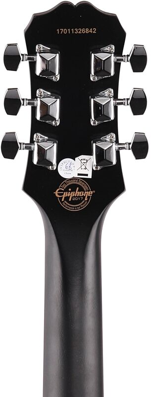 Epiphone SG Special VE Electric Guitar, Vintage Ebony, Headstock Straight Back