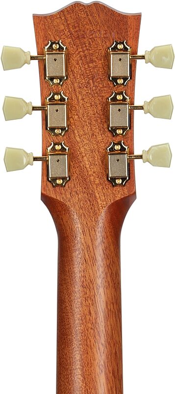 Gibson Hummingbird Faded Acoustic-Electric Guitar (with Case), Antique Natural, Headstock Straight Back