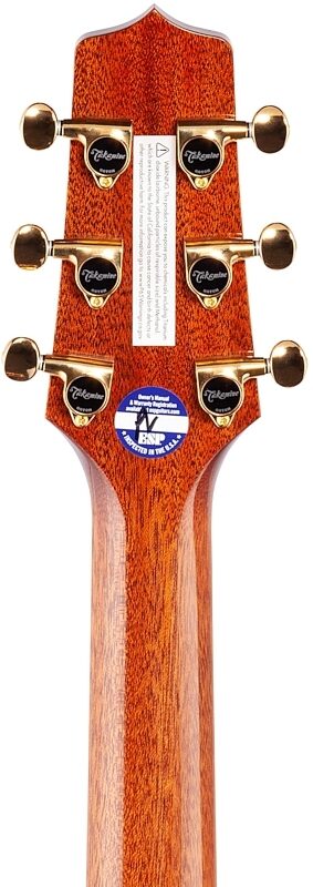Takamine TSP138C Thinline Acoustic-Electric Guitar (with Gig Bag), Natural, Headstock Straight Back