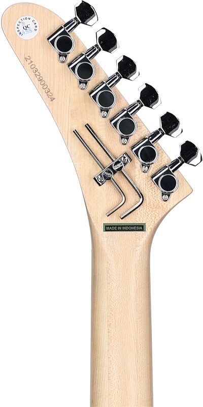 Kramer Baretta Custom Graphics Electric Guitar (with EVH D-Tuna and Gig Bag), Hot Rod, Custom Graphics, Blemished, Headstock Straight Back
