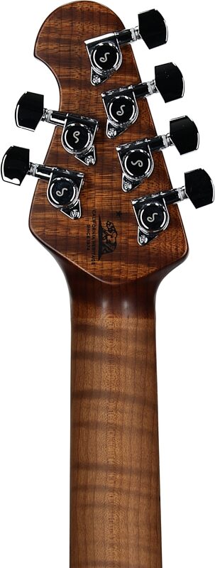 Ernie Ball Music Man Luke 4 HH Electric Guitar, Roasted Maple Fingerboard (with Case), Fireball, Headstock Straight Back