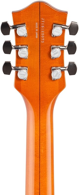 Gretsch G6620T Players Edition Nashville Center Block Double-Cut Electric Guitar (with Case), Roundup Orange, Headstock Straight Back