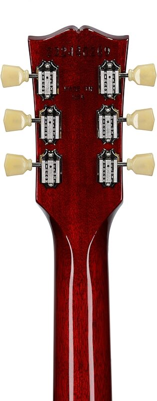 Gibson Exclusive Les Paul Studio Figured Electric Guitar (with Soft Case), Cherry Sunburst, Headstock Straight Back