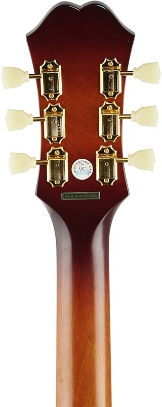 Epiphone Masterbilt Frontier Acoustic-Electric Guitar, Ice Tea Age Gloss, Headstock Straight Back