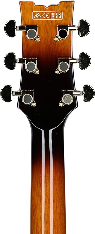 Ibanez JSM10EM John Scofield Electric Guitar, Two-Tone Burst, Headstock Straight Back
