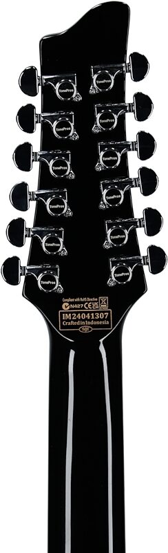 Schecter Stargazer 12 Electric Guitar, 12-String, Gloss Black, Headstock Straight Back