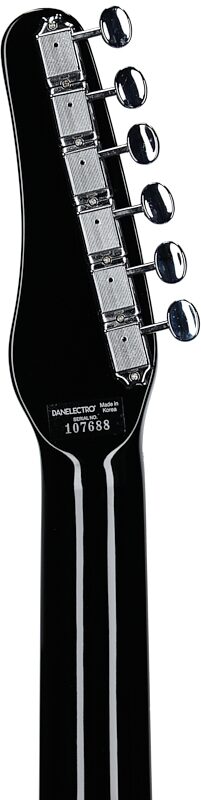 Danelectro '56 Baritone Electric Guitar, Black, Headstock Straight Back