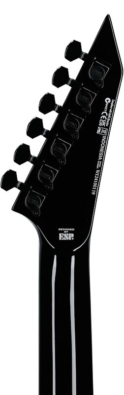 ESP LTD M-201 Baritone HT Electric Guitar, Black, Headstock Straight Back