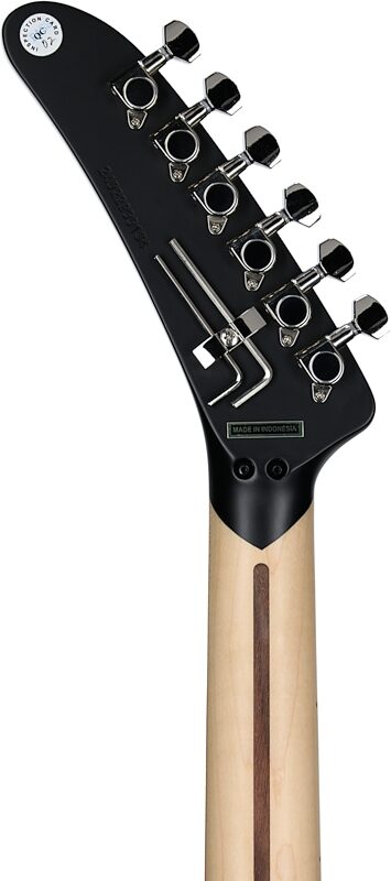 Kramer The 84 Electric Guitar (with Gig Bag), Intruder Black Satin, Headstock Straight Back