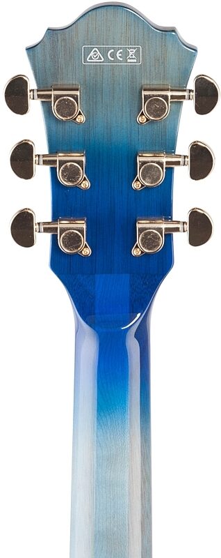 Ibanez Artcore Expressionist AM93QM Semi-Hollowbody Electric Guitar, Jet Blue Burst, Headstock Straight Back