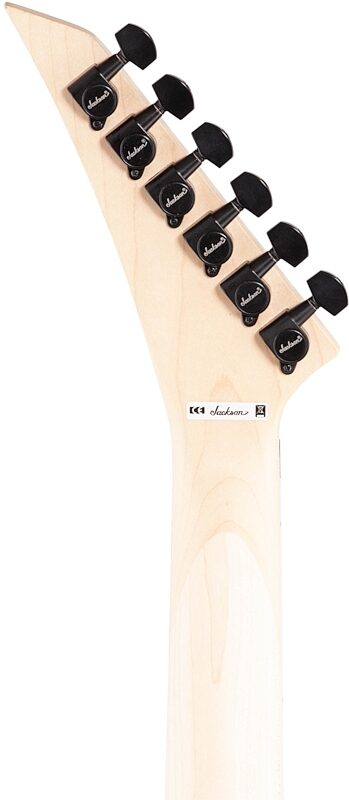 Jackson JS Series Warrior JS32 Electric Guitar, Amaranth Fingerboard, Black with White Bevels, Headstock Straight Back