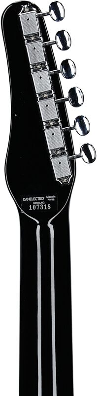 Danelectro '56 Baritone Electric Guitar, Black Metalflake, Headstock Straight Back