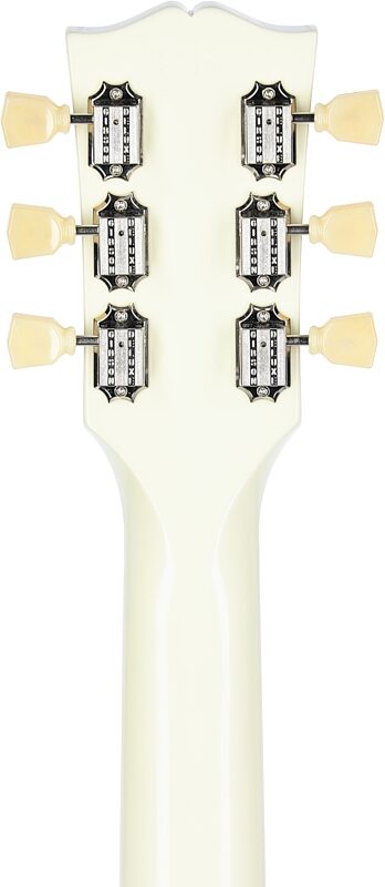 Gibson SG Standard '61 Custom Color Electric Guitar (with Case), Classic White, Headstock Straight Back