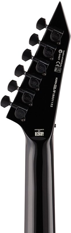 ESP LTD KH-602 Kirk Hammett Signature Electric Guitar (with Case), Black, Headstock Straight Back