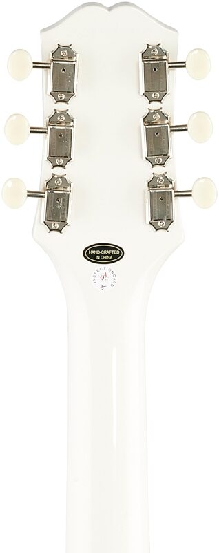 Epiphone Crestwood Custom Electric Guitar, Polaris White, Headstock Straight Back