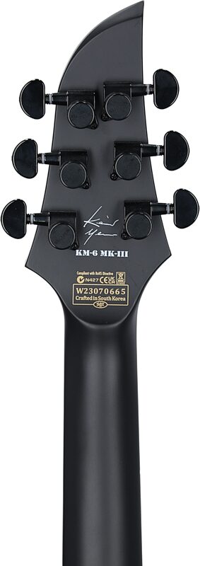 Schecter KM-6 MK-III Keith Merrow Legacy Electric Guitar, Tri-Black Burst, Headstock Straight Back