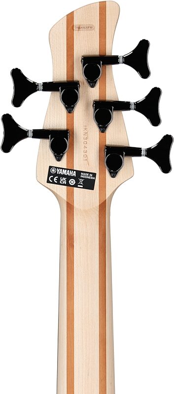 Yamaha TRBX605FM Electric Bass, 5-String, Indigo Blue, Headstock Straight Back