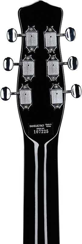 Danelectro '59 MOD NOS Electric Guitar, Black, Headstock Straight Back