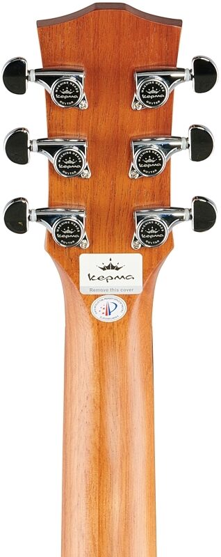 Kepma K3 Series M3-130 Mini Acoustic-Electric Guitar, Natural Matte, Headstock Straight Back