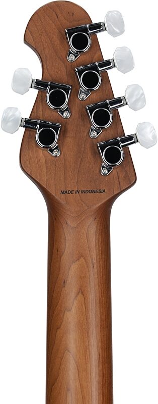 Sterling by Music Man Axis AX50QM Electric Guitar, Yucatan Blue, Headstock Straight Back