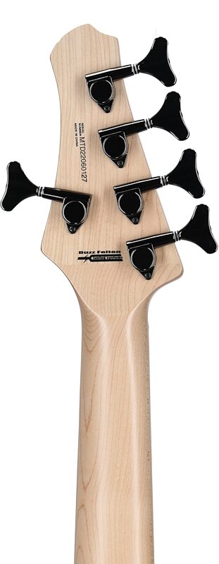 MTD Kingston Super 5 Electric Bass, Super Blue, Headstock Straight Back
