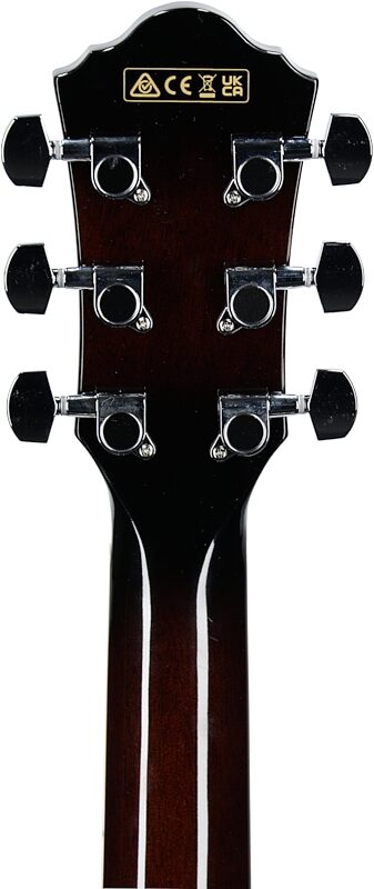 Ibanez AEG7L Acoustic-Electric Guitar, Left-Handed, Dark Violin Sunburst, Headstock Straight Back