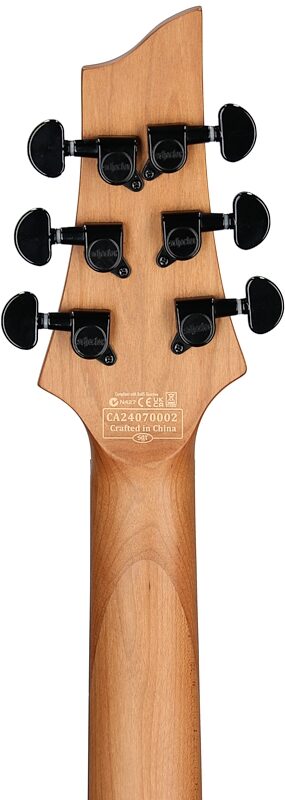 Schecter C-1 Standard Electric Guitar, Left-Handed, Black Fade Burst, Headstock Straight Back
