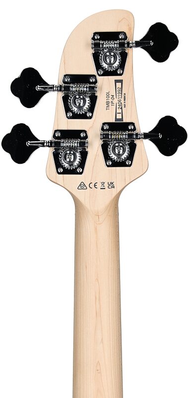 Ibanez Talman TMB100 Electric Bass, Left-Handed, Black, Headstock Straight Back